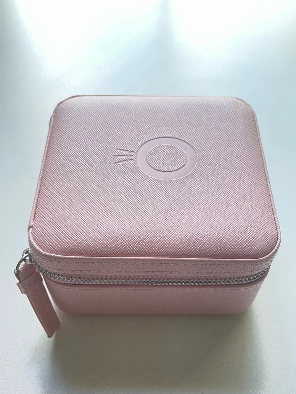 NWOT Pandora Pink Small Square Zipper Jewelry Box-Travel Storage Case